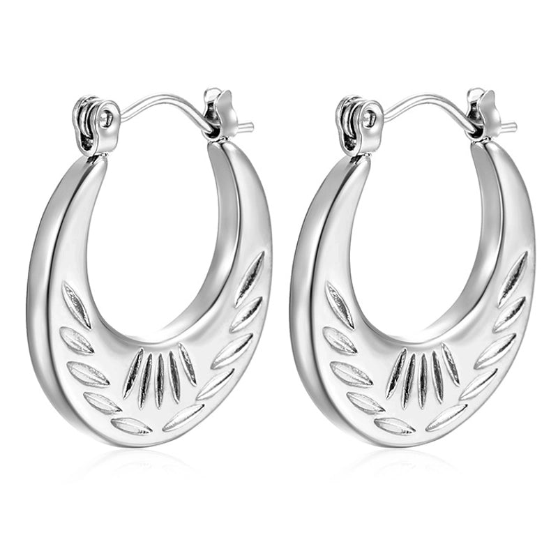 1 Pair Minimalist Classic Style Solid Color Plating 201 Stainless Steel 18K Gold Plated Earrings