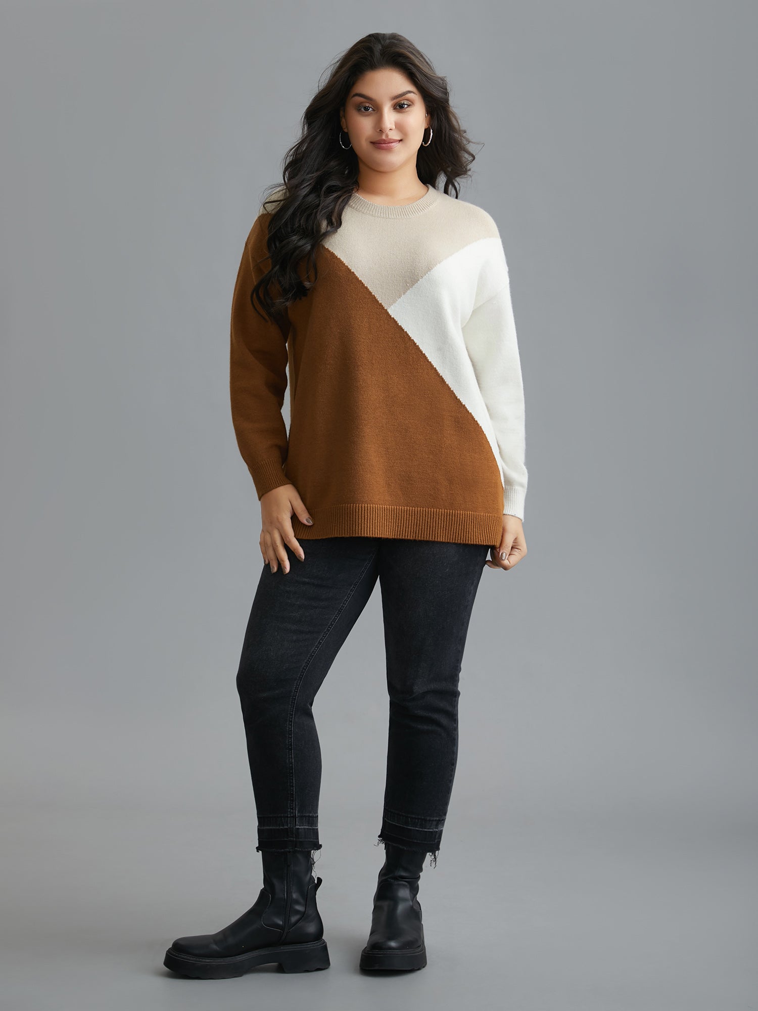 Supersoft Essentials Color Block Crew Neck Pullover