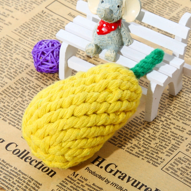 Cute Woven Animal Cotton Rope Molar Cat And Dog Toys