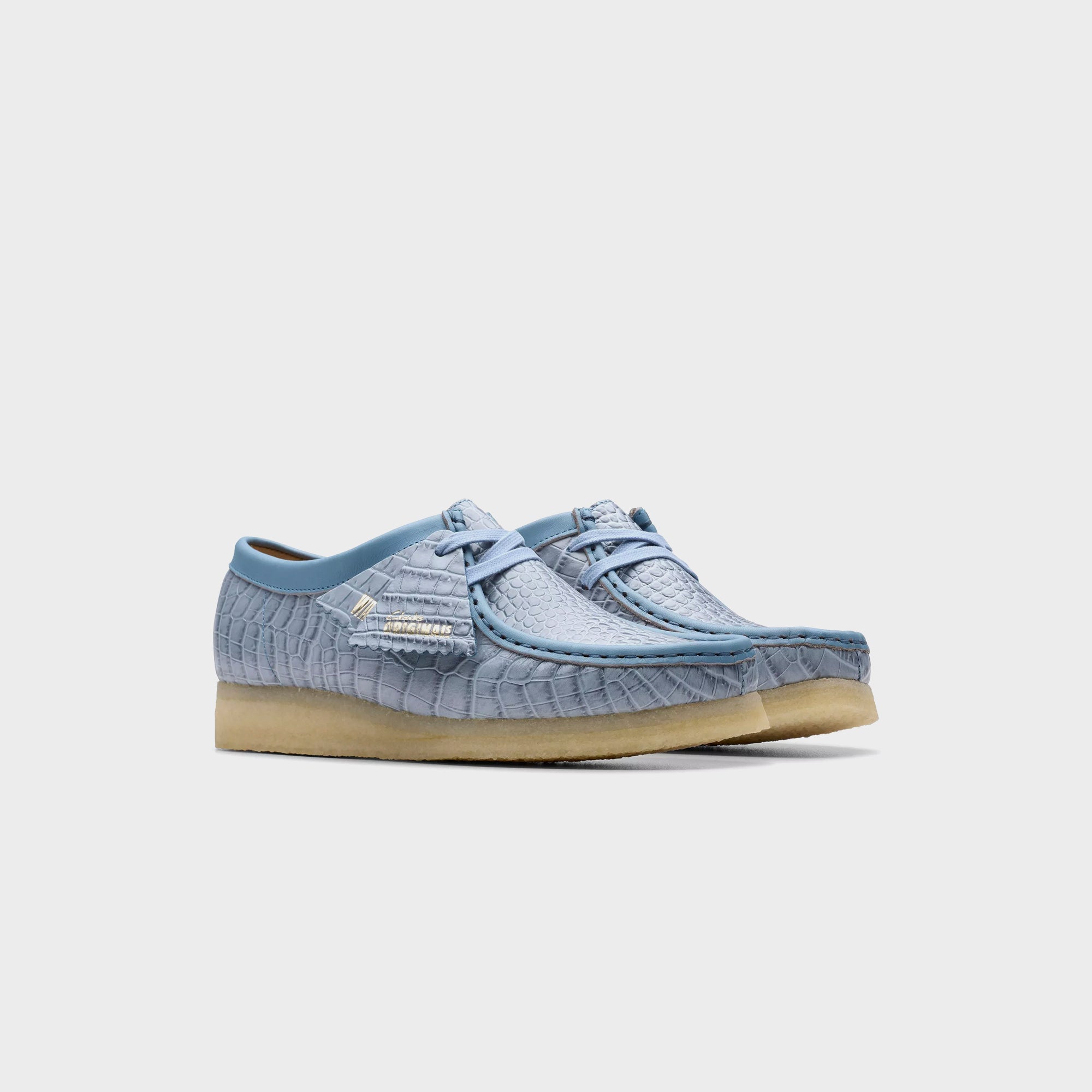 Clarks Wallabee - Powder Blue Croc