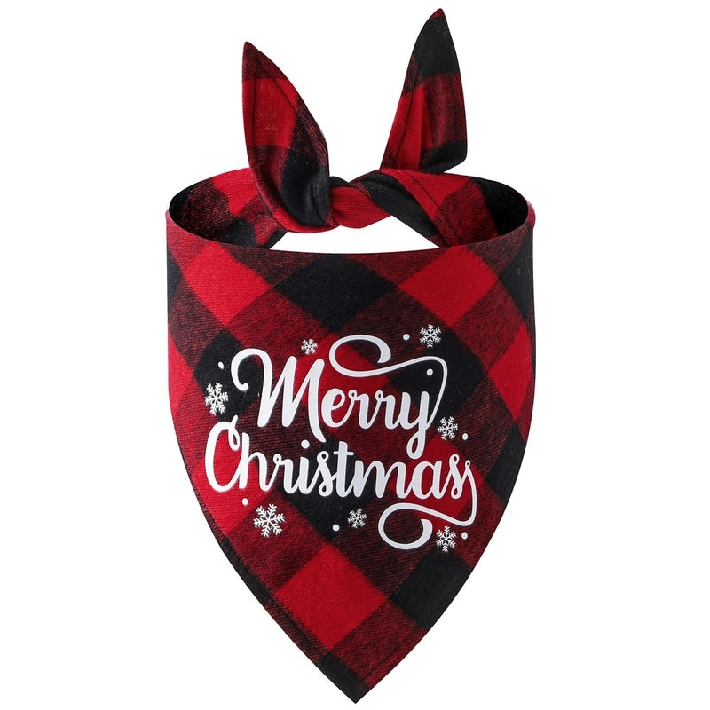 British Style Cotton Christmas Lattice Pet Scarf