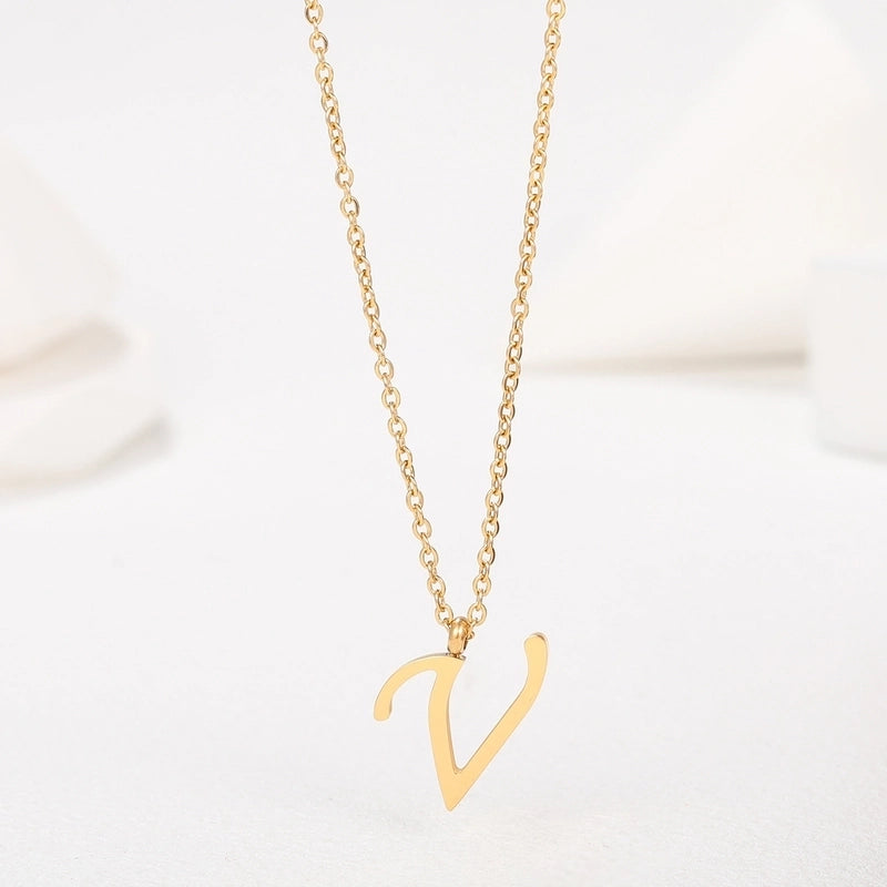 Minimalist Letter 201 Stainless Steel 18K Gold Plated Plating