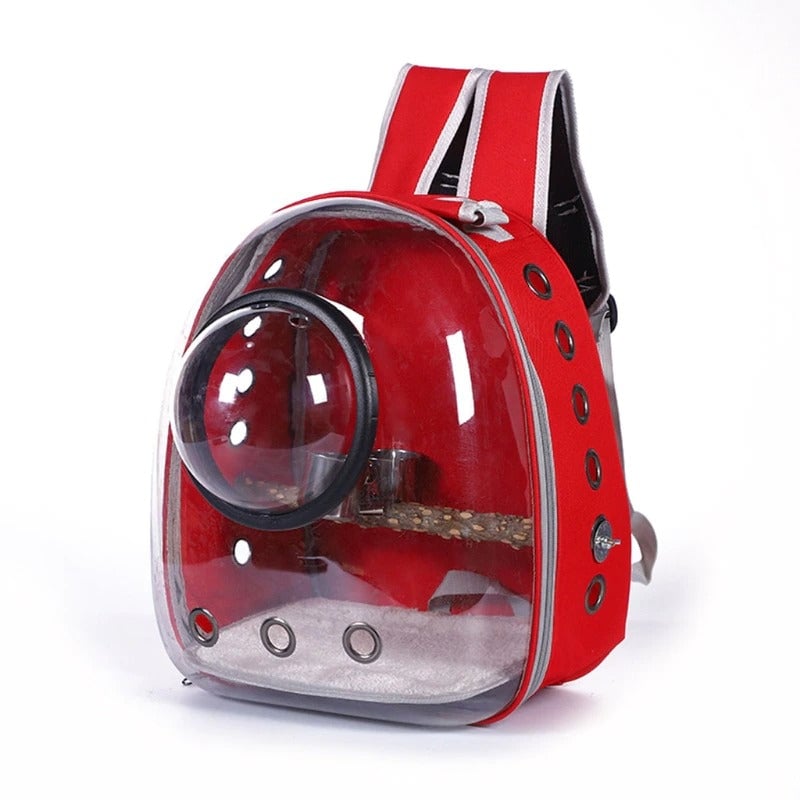 Parrot Backpack With Perch Feeder