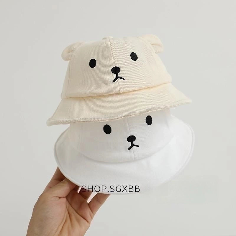 Girl's Minimalist Color Block Printing Bucket Hat