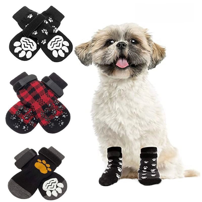 Pet Socks Christmas Dog Socks Warm With Non-slip Bottom Puppy Socks Cotton Socks Pet Supplies