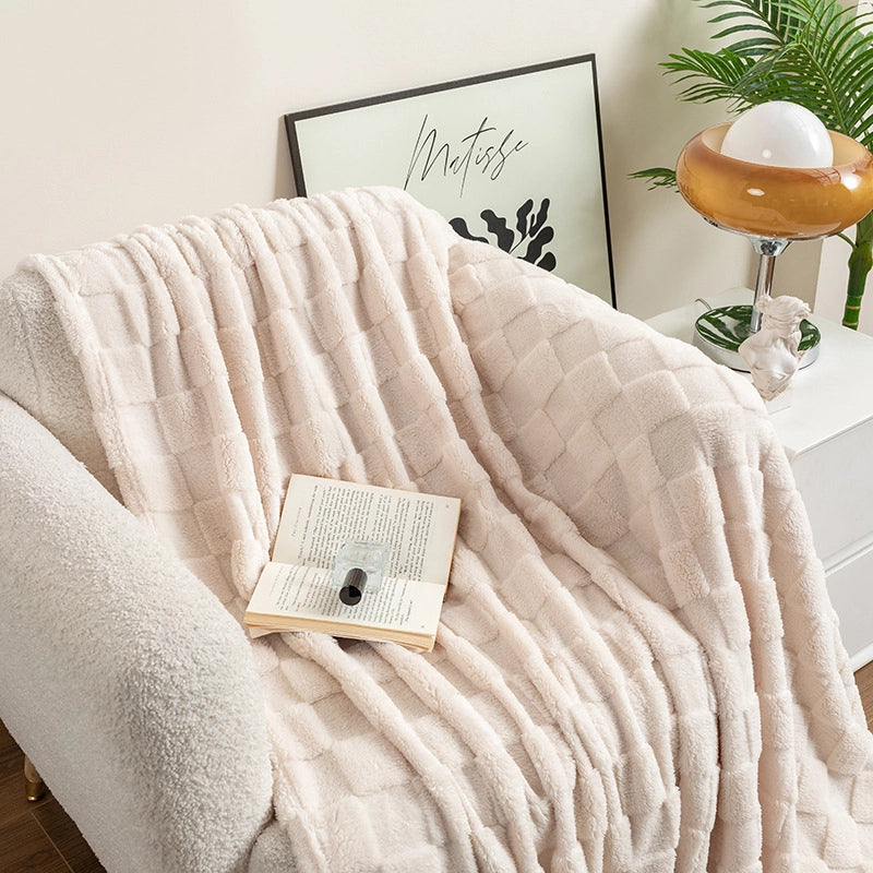 Casual Solid Color Comfortable Cotton Velvet Blanket Bedding