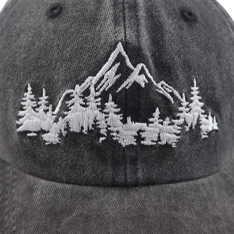 Men's Retro Mountain Solid Color Curved Eaves Baseball Cap