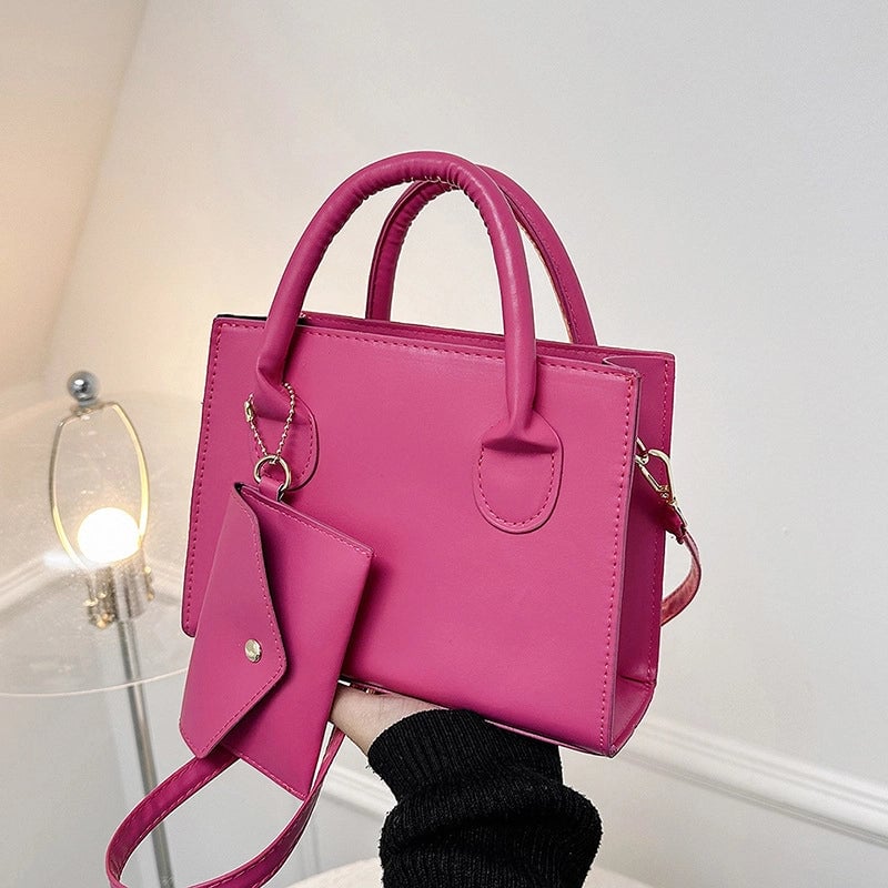 Women's All Seasons Pu Leather Solid Color Elegant Streetwear Square Zipper Square Bag