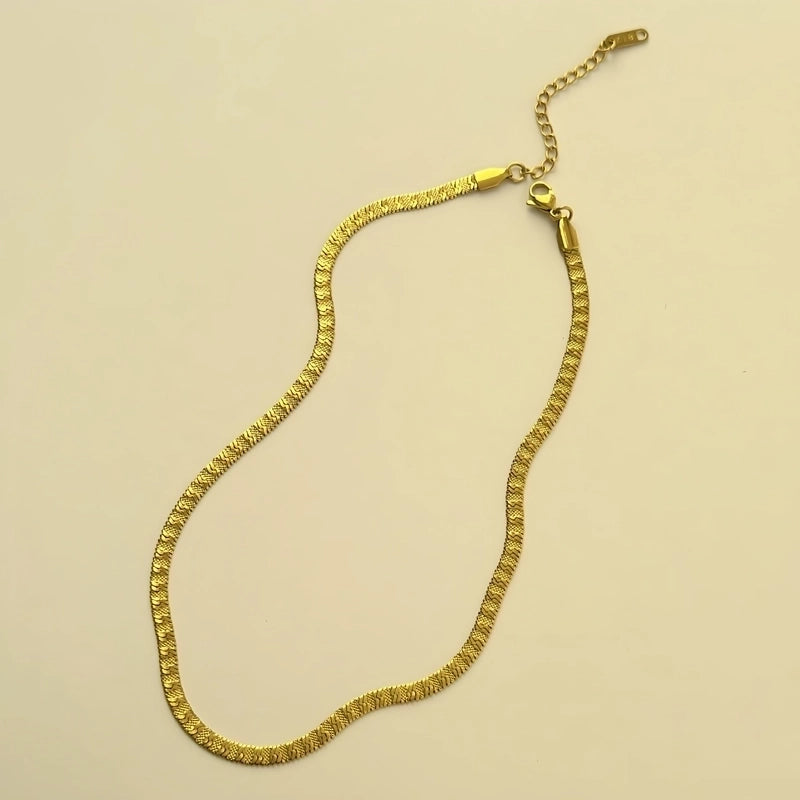 Titanium Steel French Style Plating U Shape Necklace