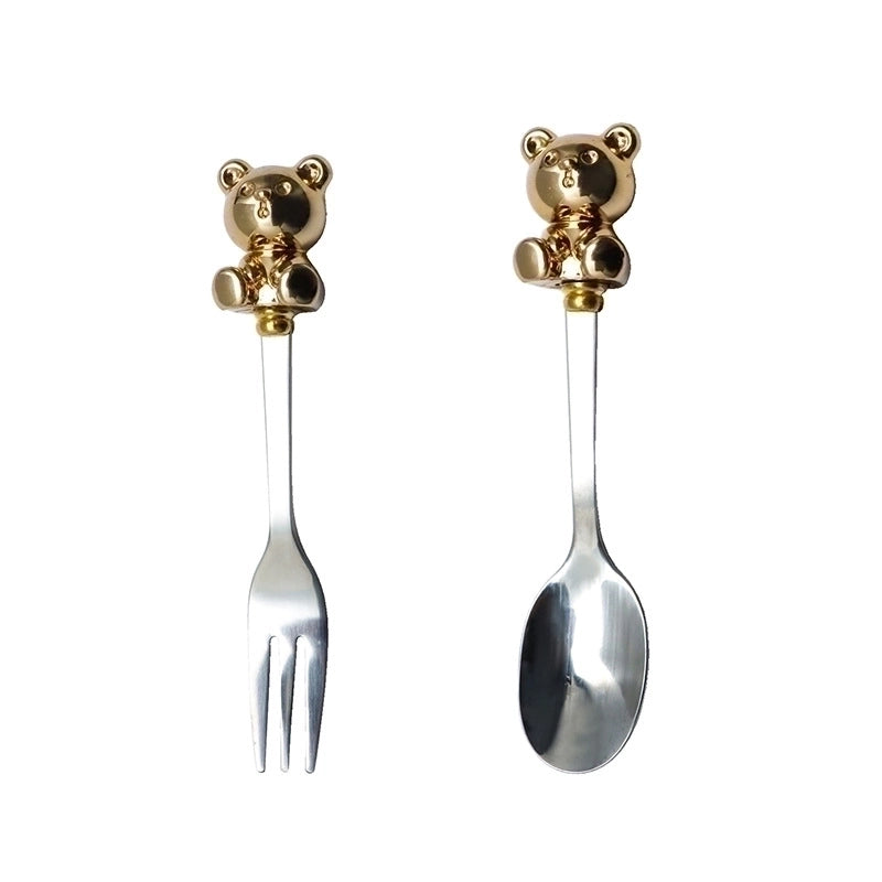 Cute Cartoon Stainless Steel Tableware 1 Piece