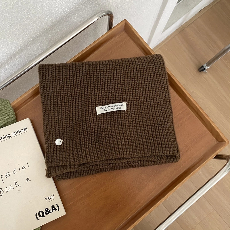 Women's Basic Minimalist Classic Style Solid Color Artificial Wool Acrylic Blend Scarf