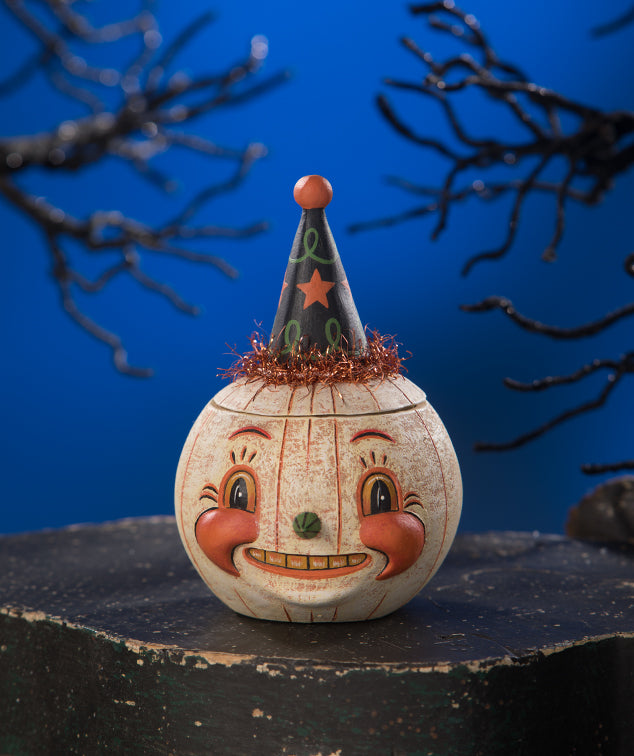 Jackie White-O-Ween Pumpkin Jar