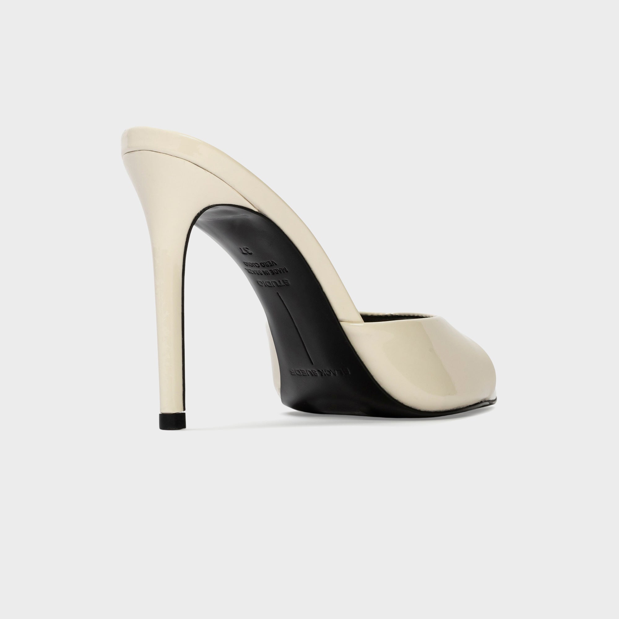 Black Suede Studio Brea 100 Patent Leather - Coconut