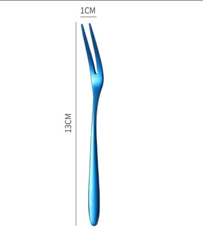 Casual Solid Color Stainless Steel Fruit Fork