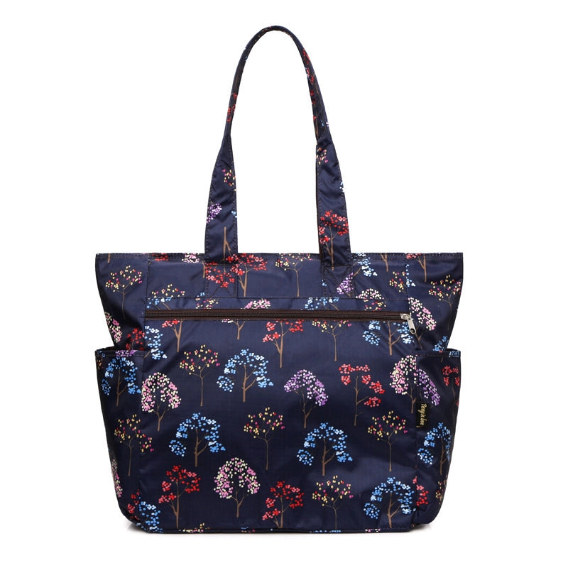 Women's Large Canvas Oxford Cloth Printing Vintage Style Classic Style Square Zipper Shoulder Bag