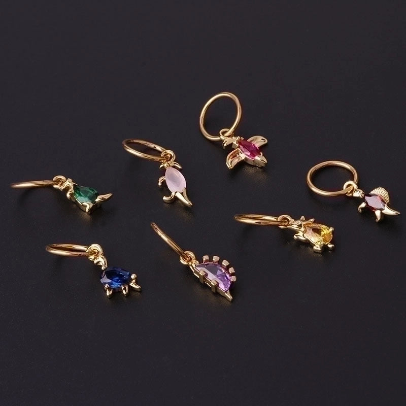 Ear Cartilage Rings & Studs Fashion Animal 316L Stainless Steel  Copper Plating
