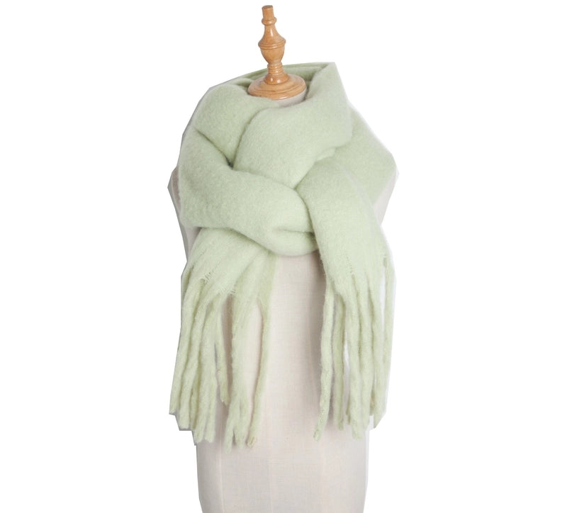 Women's Minimalist Solid Color Polyester Scarf