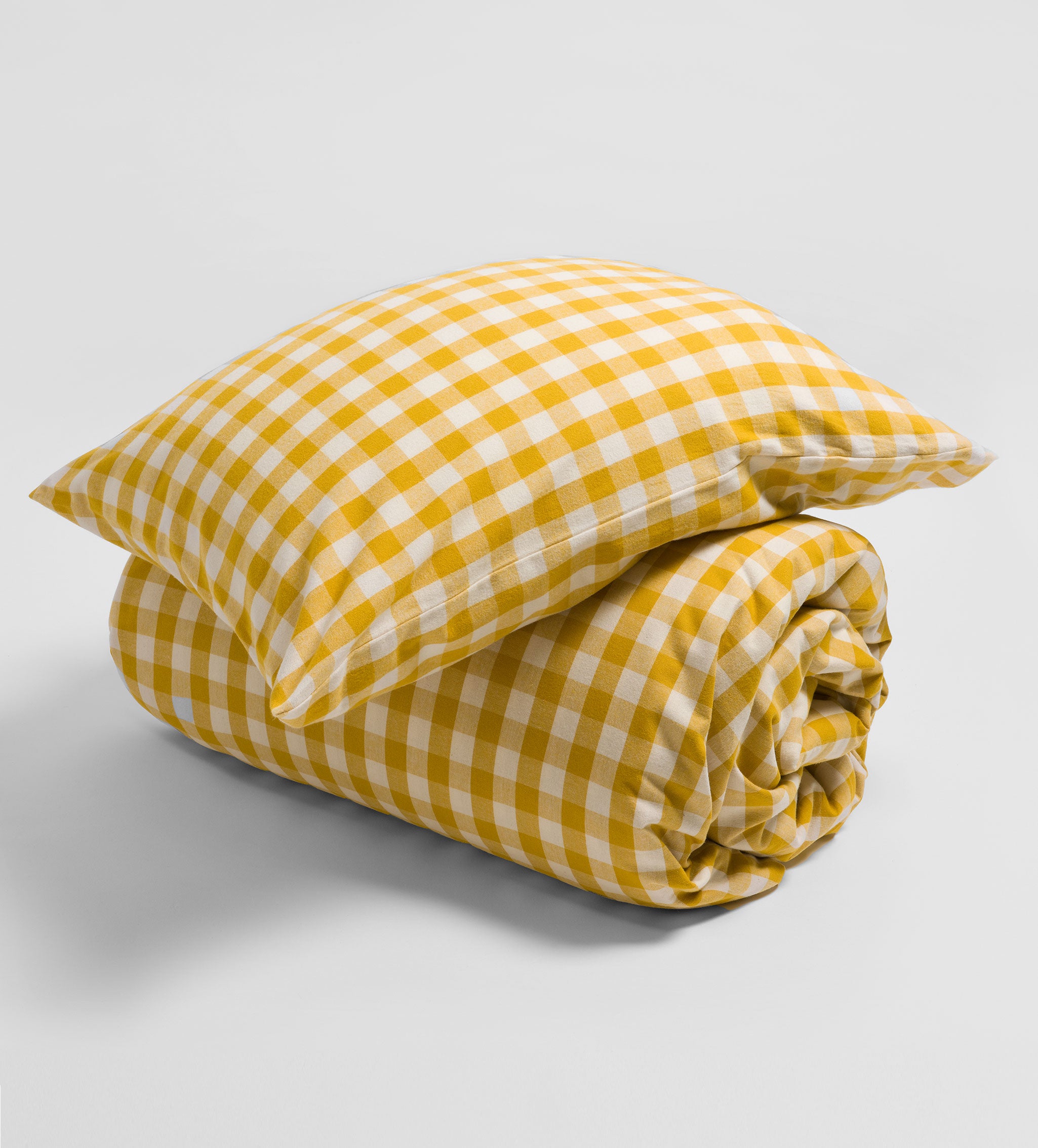Gingham Brushed 100% Organic Cotton Pillowcase