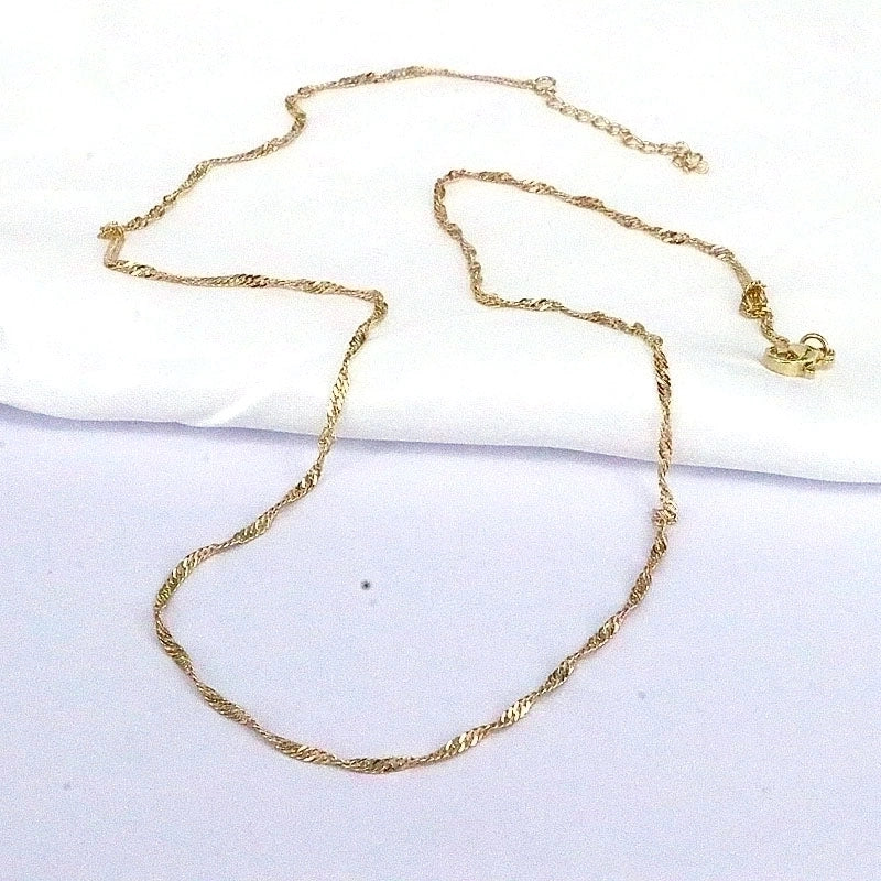 Minimalist Solid Color Copper Gold Plated Necklace In Bulk