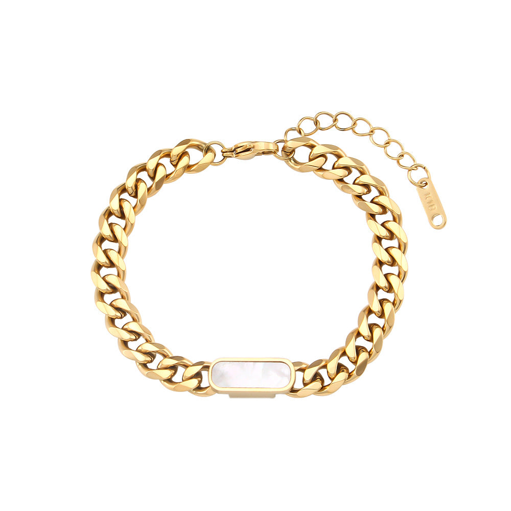 Women Geometric Stainless Steel 18K Gold Plated Bracelets