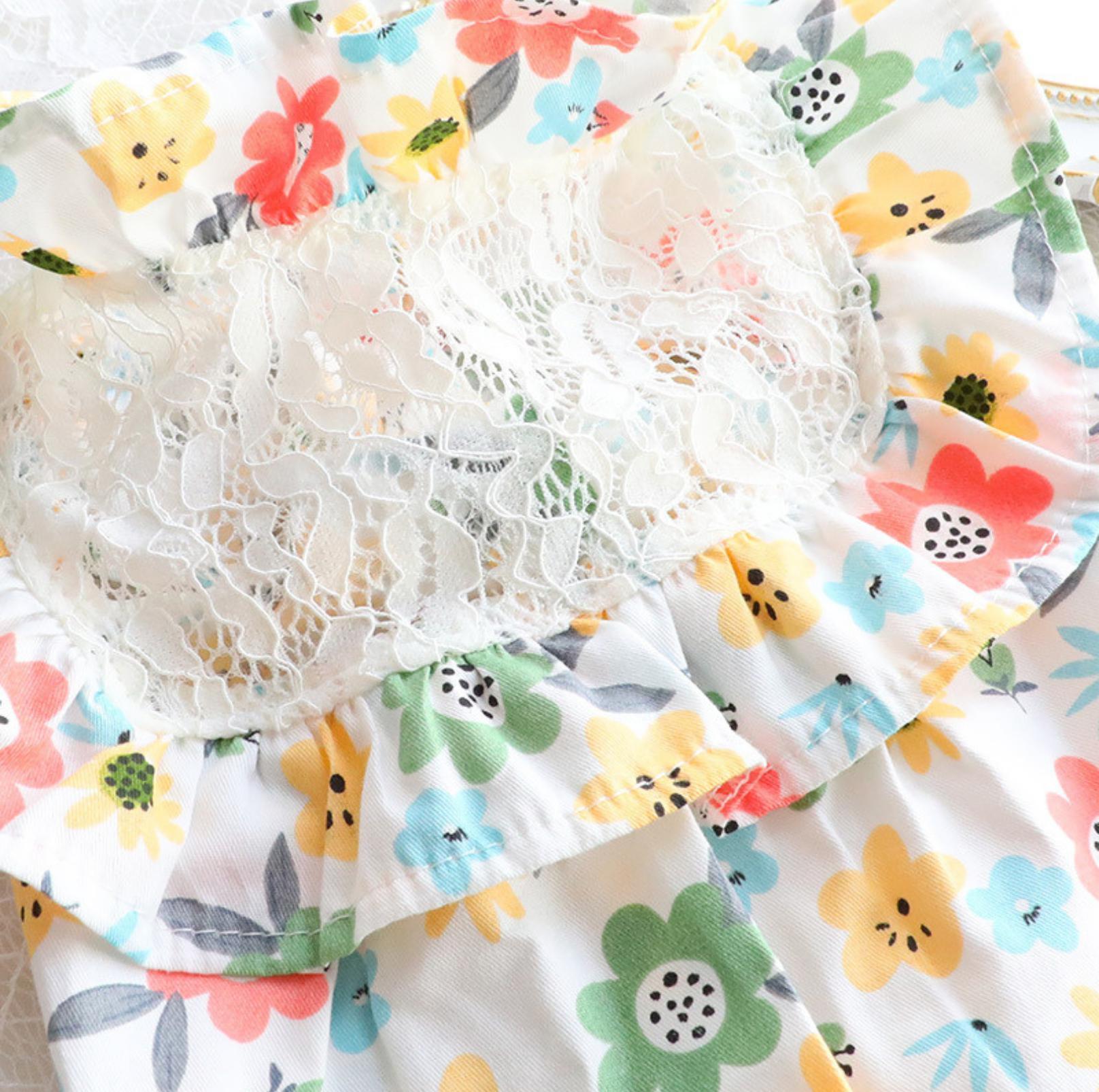 Pet Lace Flower Dress