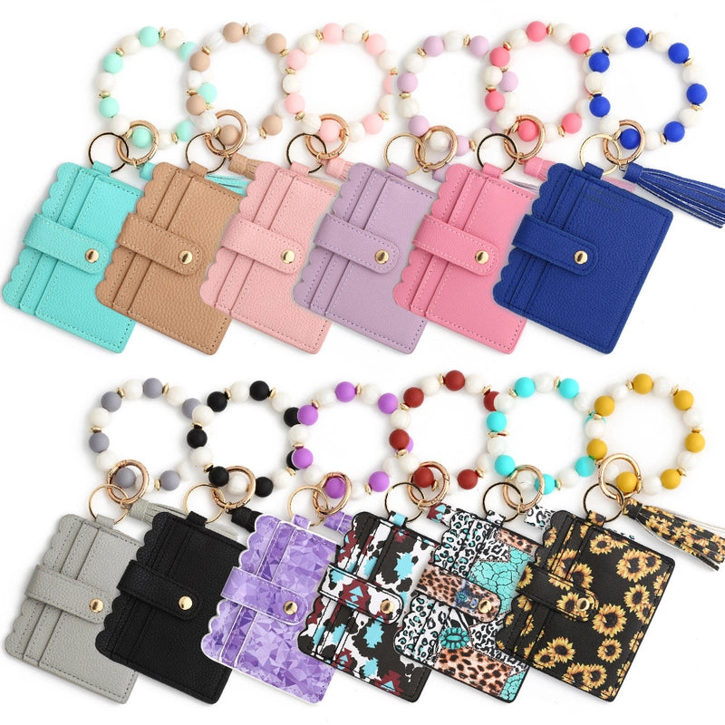 Women's Solid Color Pu Leather Open Card Holders