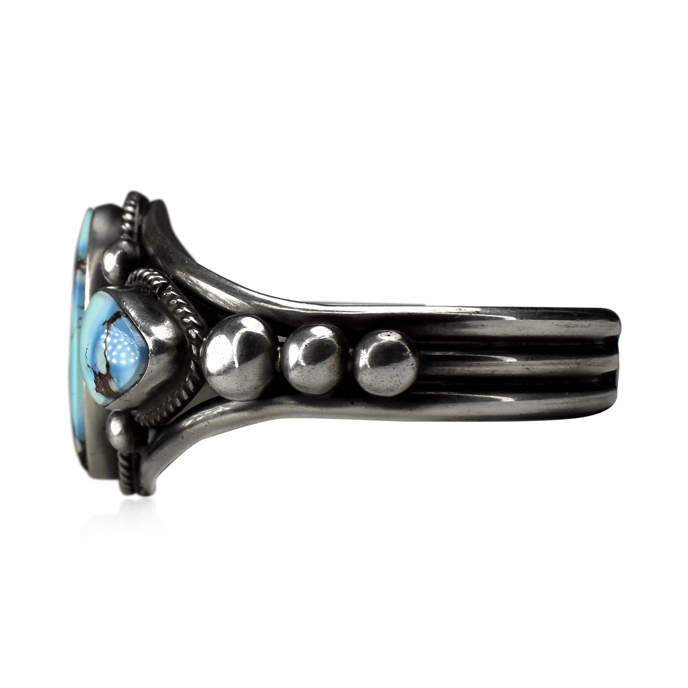 Golden Hill Turquoise Tri-Stone Cuff  by Nila Johnson