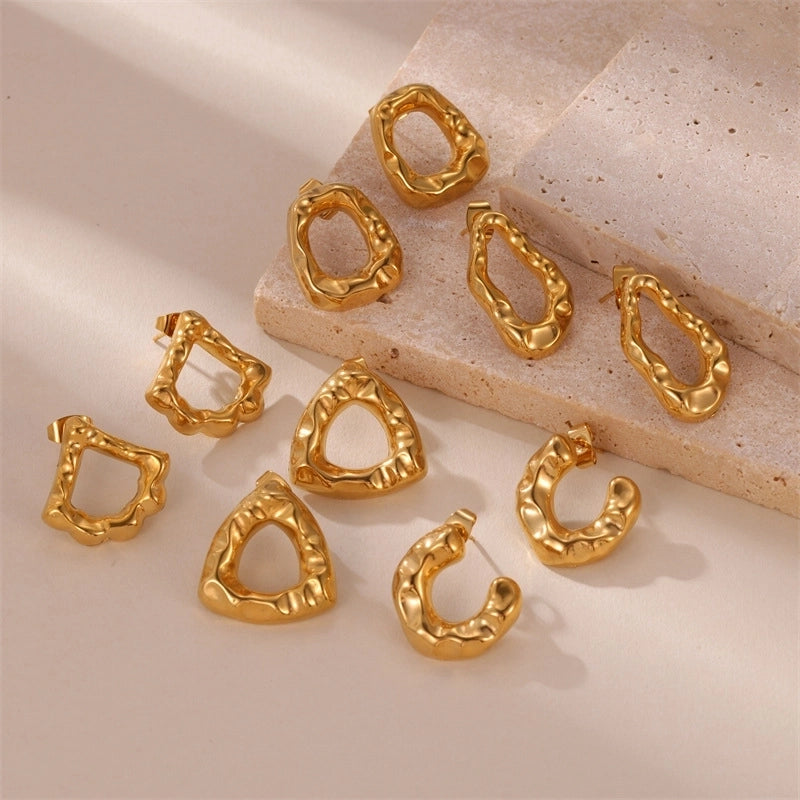 1 Pair Elegant Streetwear Geometric Plating 304 Stainless Steel Ear Studs