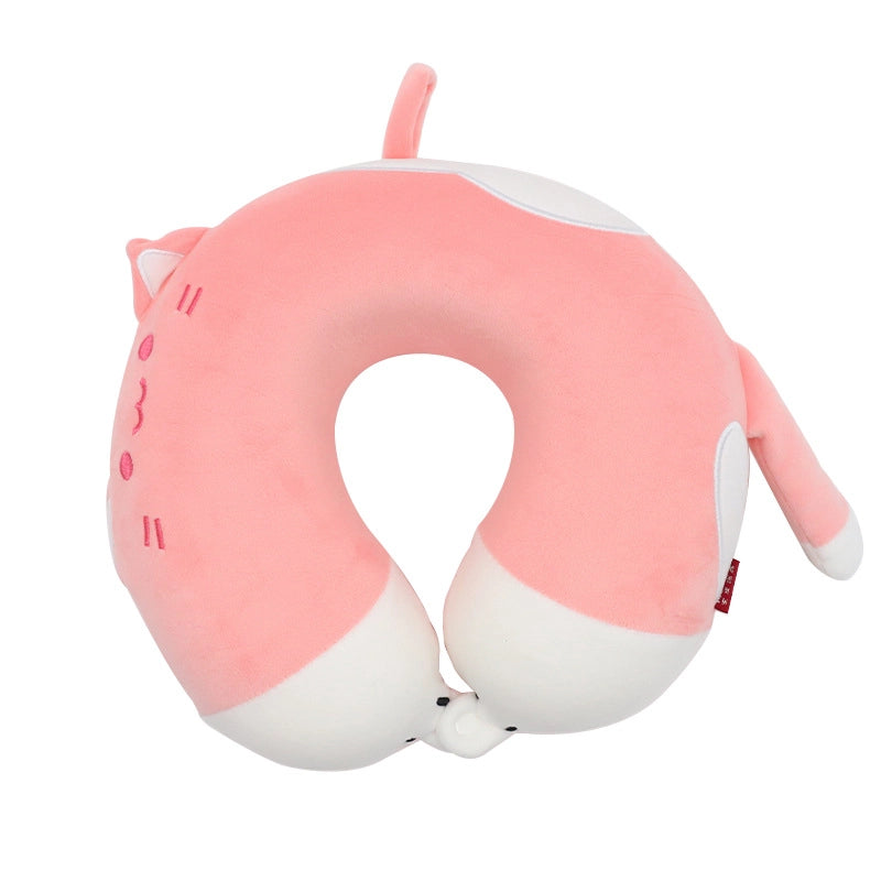 Cartoon Memory Cotton U-shaped Pillow Leisure House Travel Office Neck Pillow Slow Rebound Aircraft Travel Neck Pillow