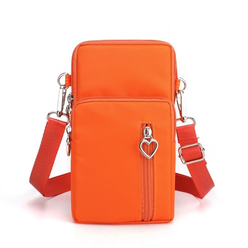 Women'S Nylon Solid Color Fashion Zipper Phone Wallet