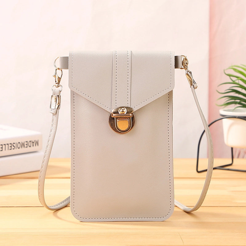 Women's Medium Pvc Solid Color Fashion Square Hook Loop Crossbody Bag