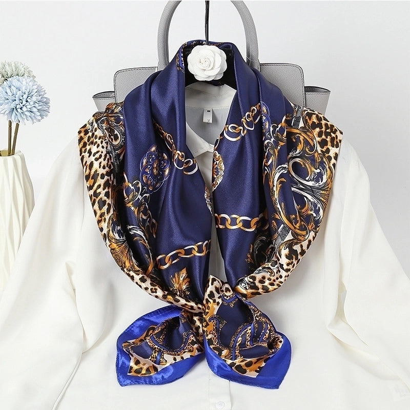 Women's Fashion Flower Chiffon Printing Silk Scarves