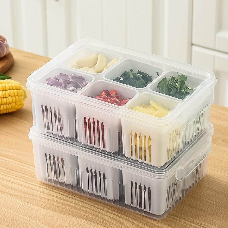 6X PORTIONS REFRIGERATOR STORAGE BOX