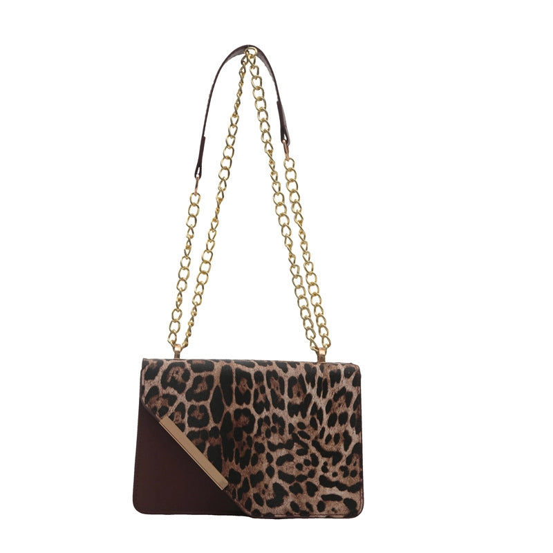 Women's Small Pu Leather Color Block Streetwear Square Magnetic Buckle Shoulder Bag