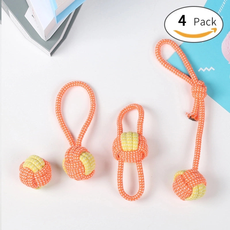 Minimalist Cotton Rope Solid Color Pet Toys