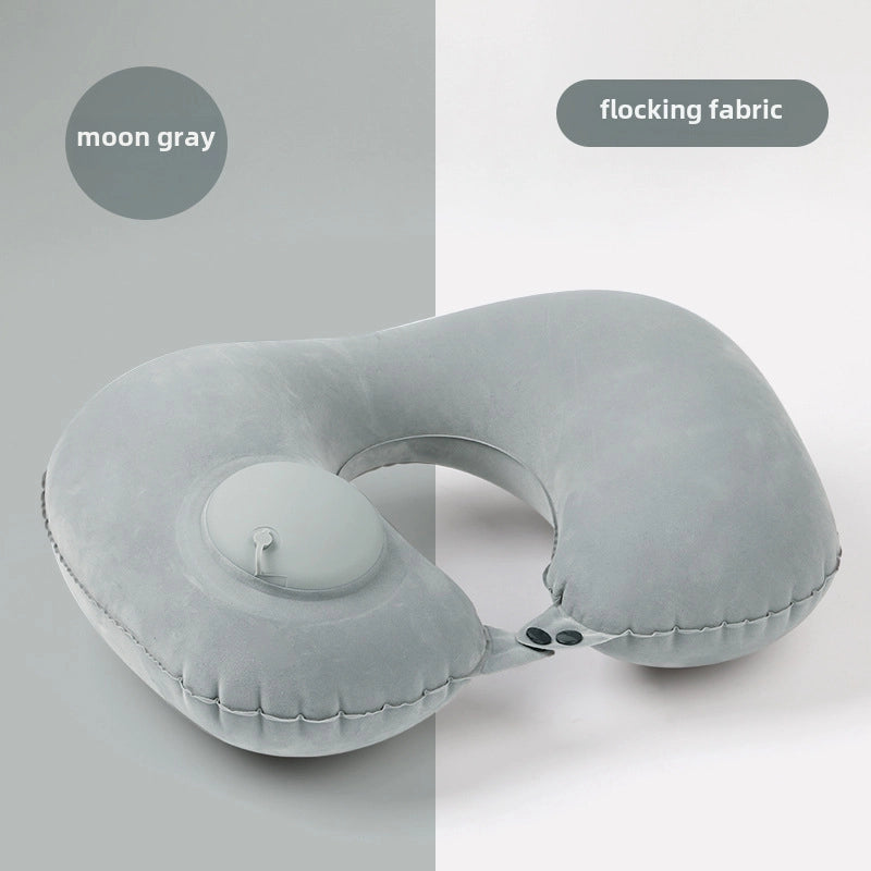 Inflatable U-shaped Pillow Cool Pressing Inflatable Pillow Travel Portable Neck Pillow Travel Sanbao Storage Pillow For Airplane