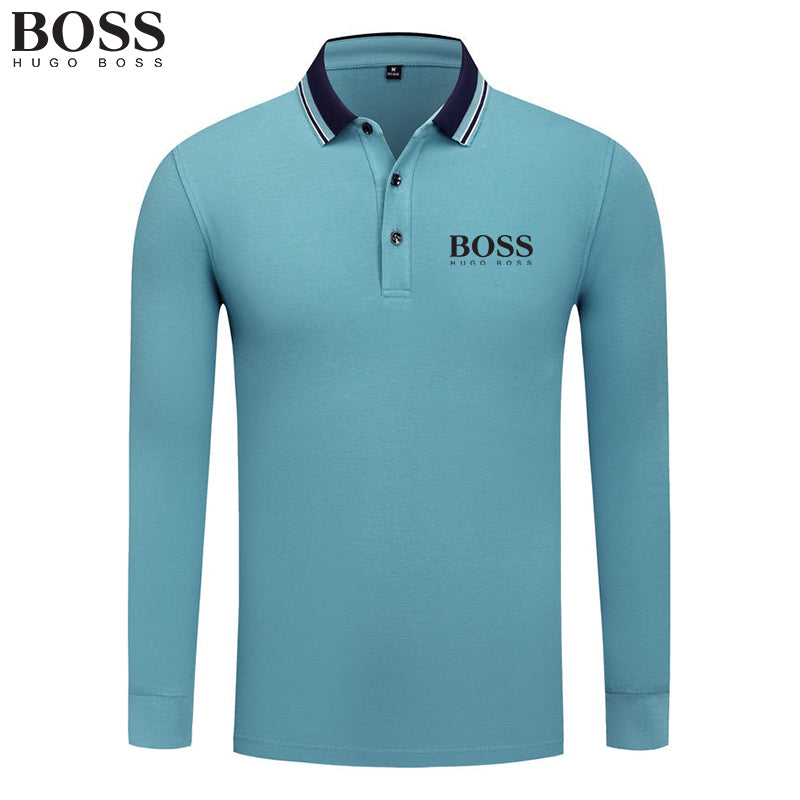 BOSS Men Long Sleeve T-Shirt POLO Shirt for Spring Autumn