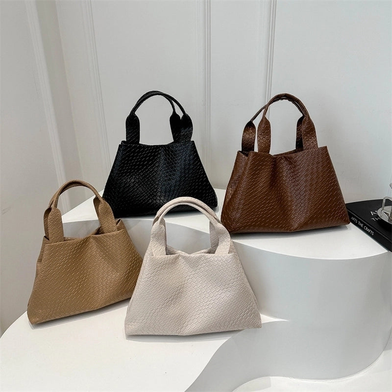 Women's Medium Pu Leather Solid Color Streetwear Magnetic Buckle Bucket Bag