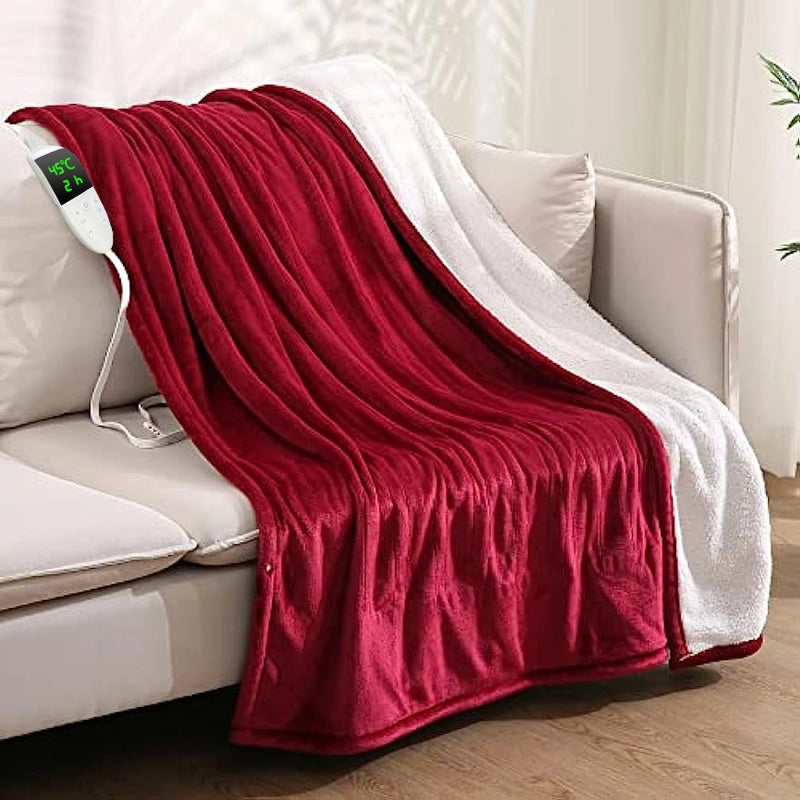 Casual Solid Color Flannel Fabric Electric Blanket Bedding