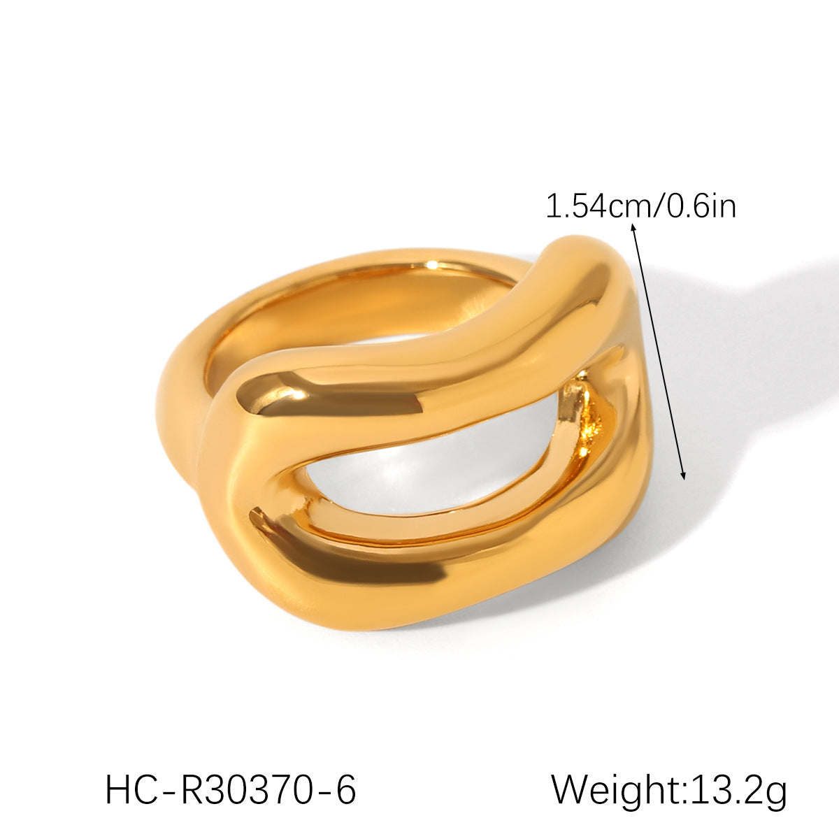 Ins Style Stainless Steel Twist Ring Female Round Bead Ring Star Chain Ring
