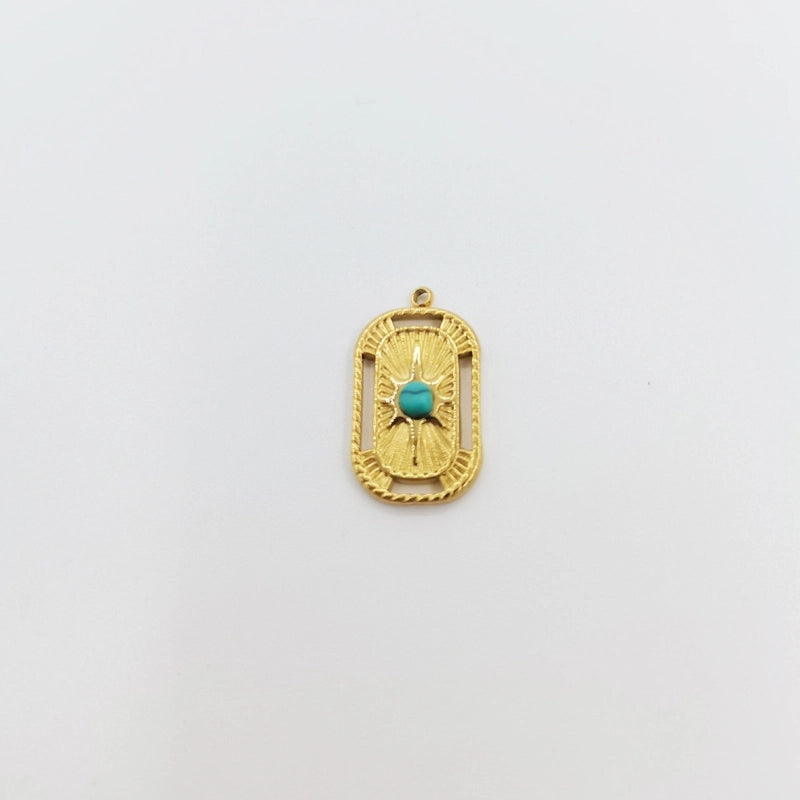 Fashion Round Water Droplets 304 Stainless Steel Natural Stone Zircon 14K Gold Plated Plating Inlay Stainless Steel Necklaces