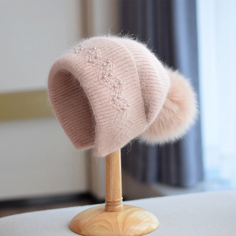 Women's Basic Solid Color Eaveless Wool Cap