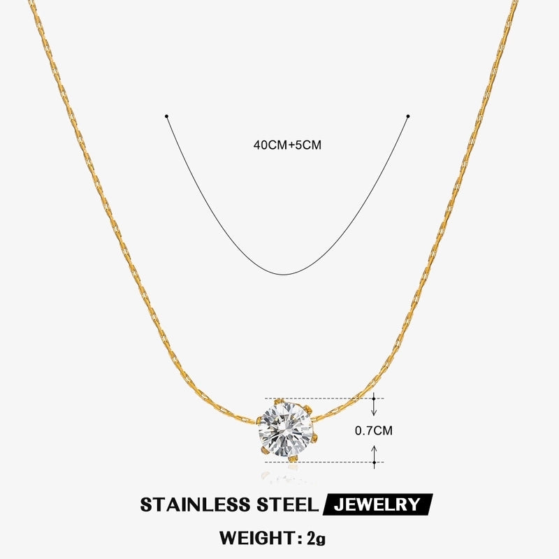 Elegant Geometric 304 Stainless Steel Plating Pendant Necklace