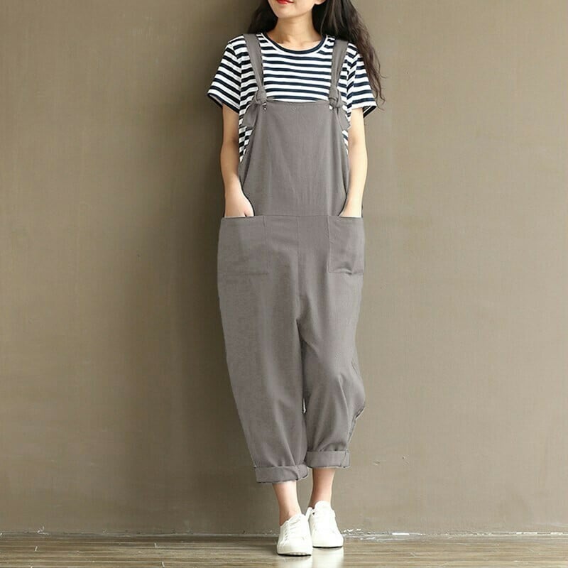 🔥🔥Women's Cotton Suspenders Casual Trousers