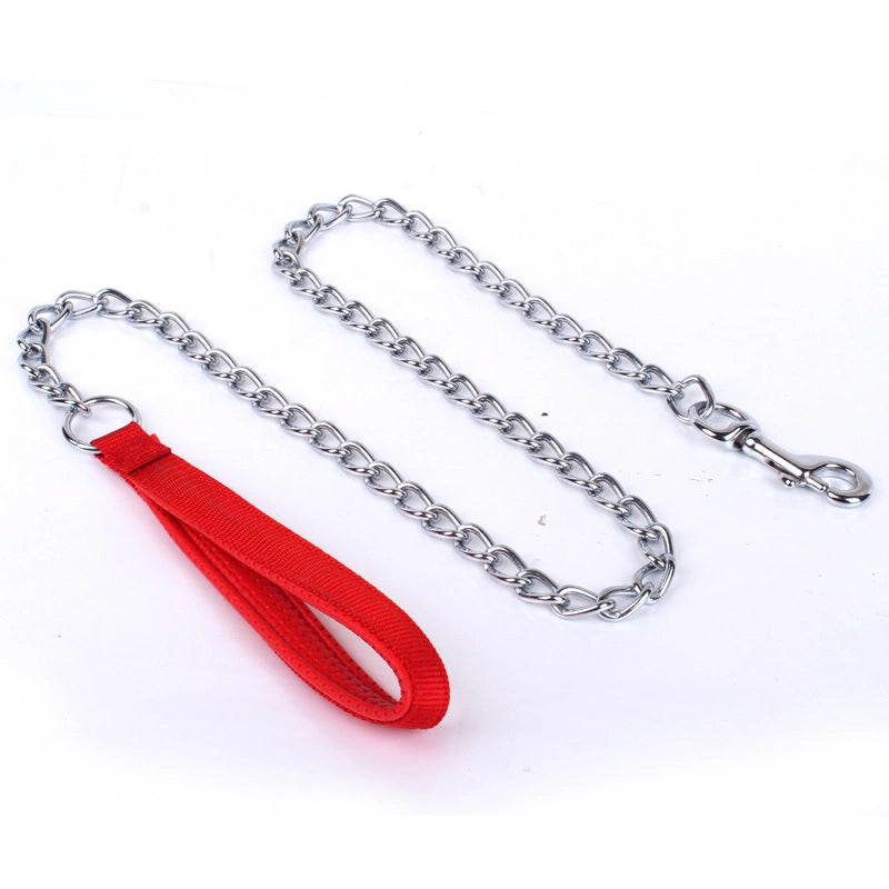 Dog Traction Pet Traction Rope Foam Handle Metal Iron Dog Chain Dog Rope Twist Chain Pet Traction Chain