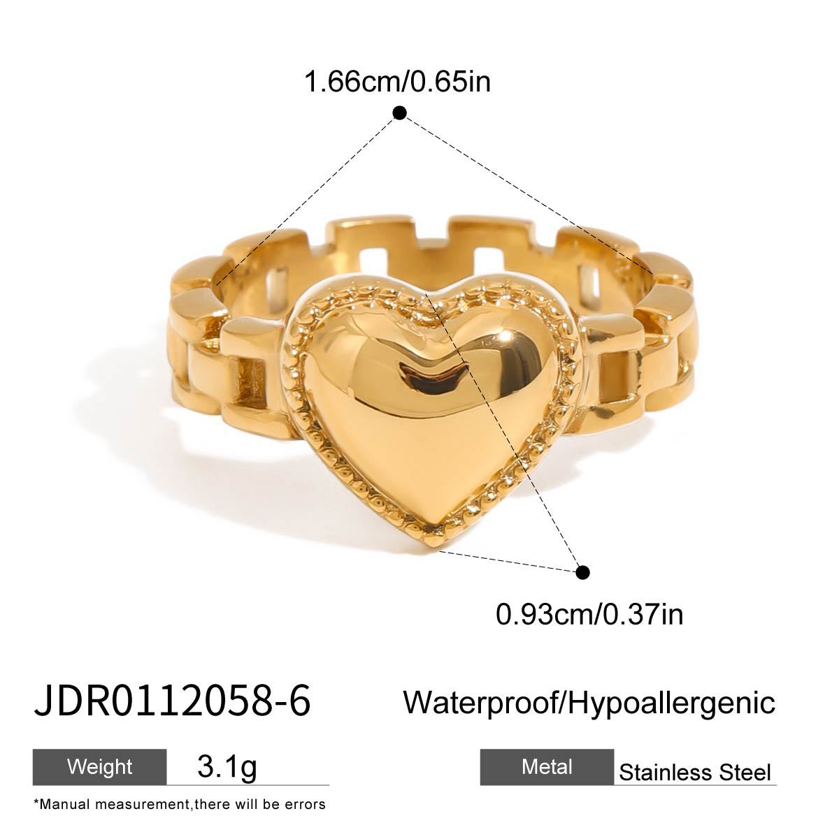 Stainless Steel Watch Strap Love Ring Titanium Steel Ring