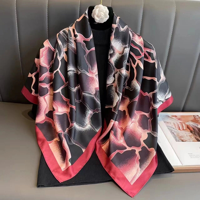 Women's Casual Vacation Minimalist Polka Dots Polyester Satin Printing And Dyeing Printing Silk Scarf