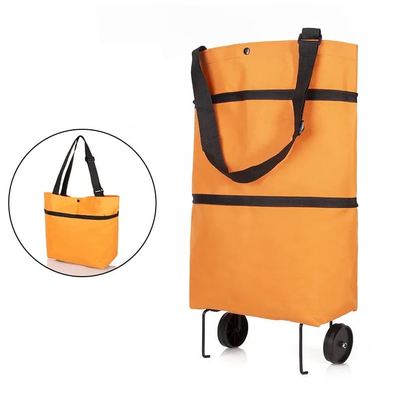 2-in-1 Shopping Bag Folding Green Bag