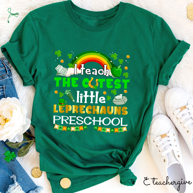 Personalized Grade I Teach The Cutest Little Leprechauns Teacher T-Shirt