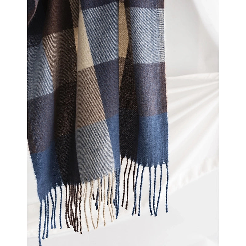 Unisex Casual Lattice Imitation Cashmere Scarf